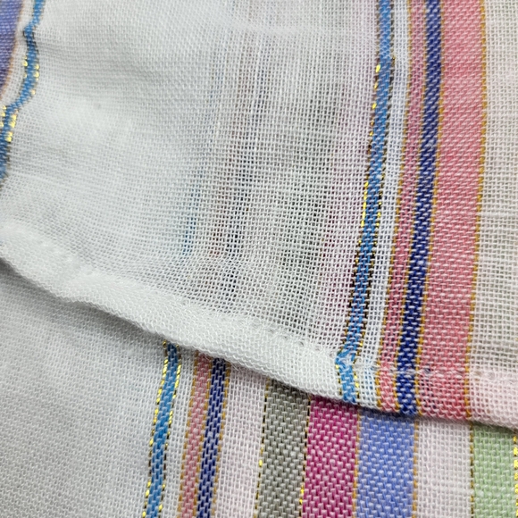 Uncommon Sense Striped COVERUP Womens Size S/M Multicolor Linen Blend Beach NWT - Picture 15 of 16